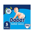 Fraldas Dodot Bebé Seco - fraldas tamanho 3 (6-10 kg) - pacote com 186 fraldas
