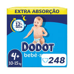 Fraldas Dodot Bebé Seco Extra Absorção T4+ - 10-15Kg - 248un