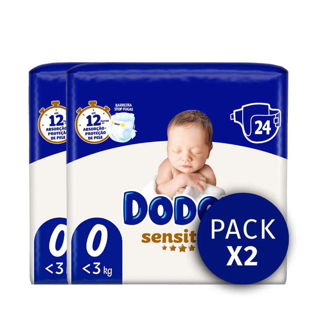 Dodot Sensitive T0 Diapers 1-2.5Kg - 2 x 24pcs