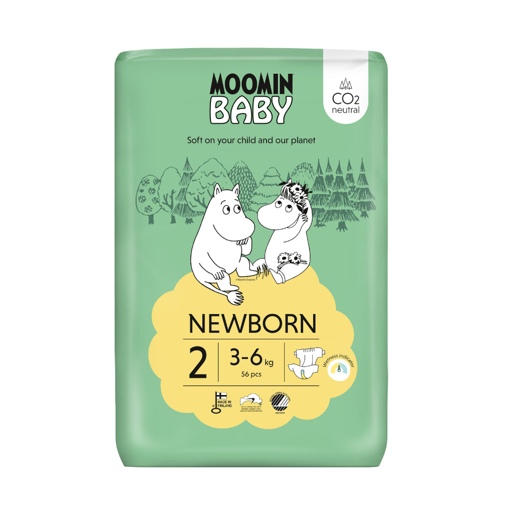 Fraldas de Bebé MOOMIN BABY T2 - 56 un | 3-6Kg