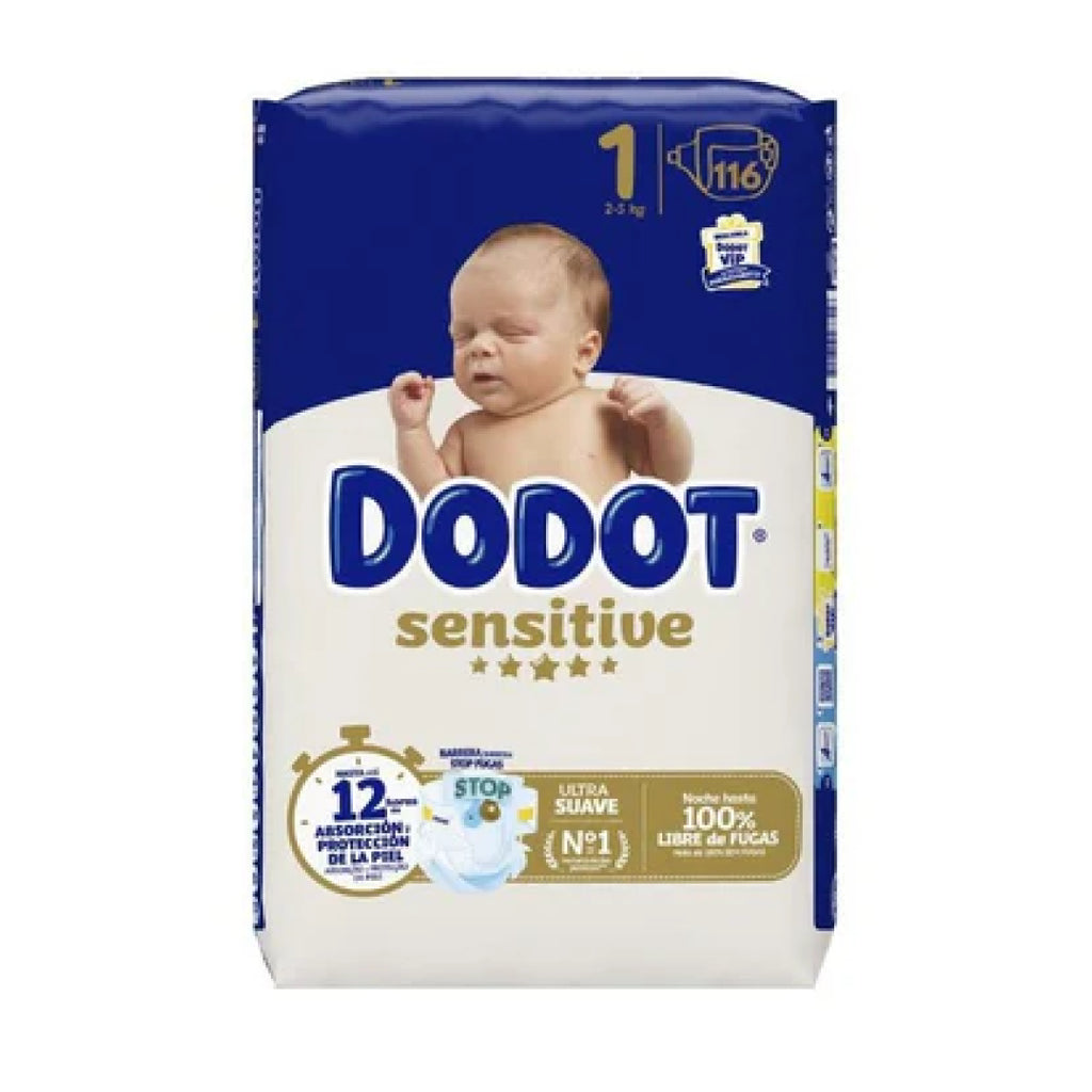 Dodot T1 Sensitive Diapers 2-5kg - 116pcs