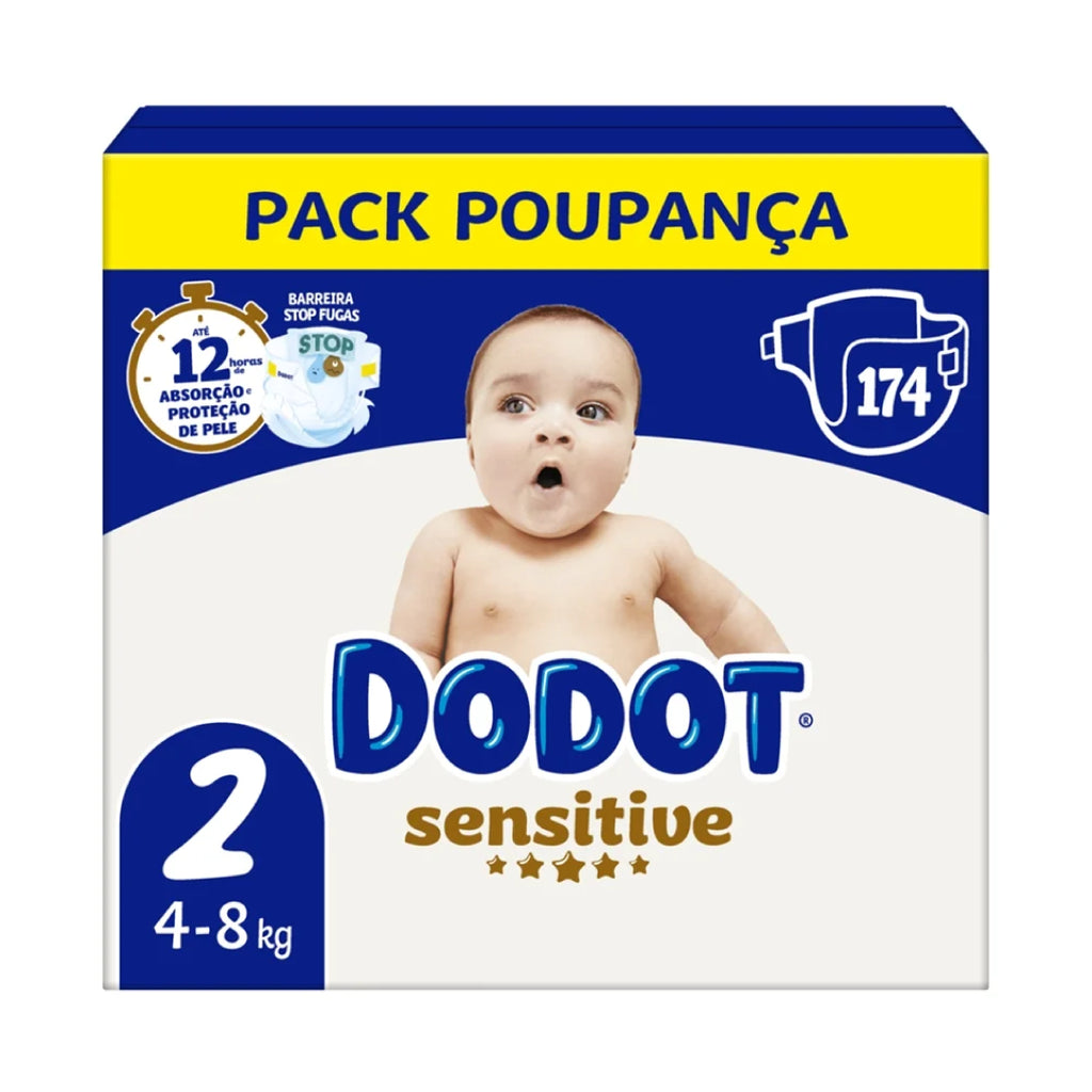 Dodot T2 Sensitive Diapers 4-8kg - 174pcs