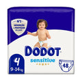Fraldas Sensitive Dodot T4 9-14kg - 48un