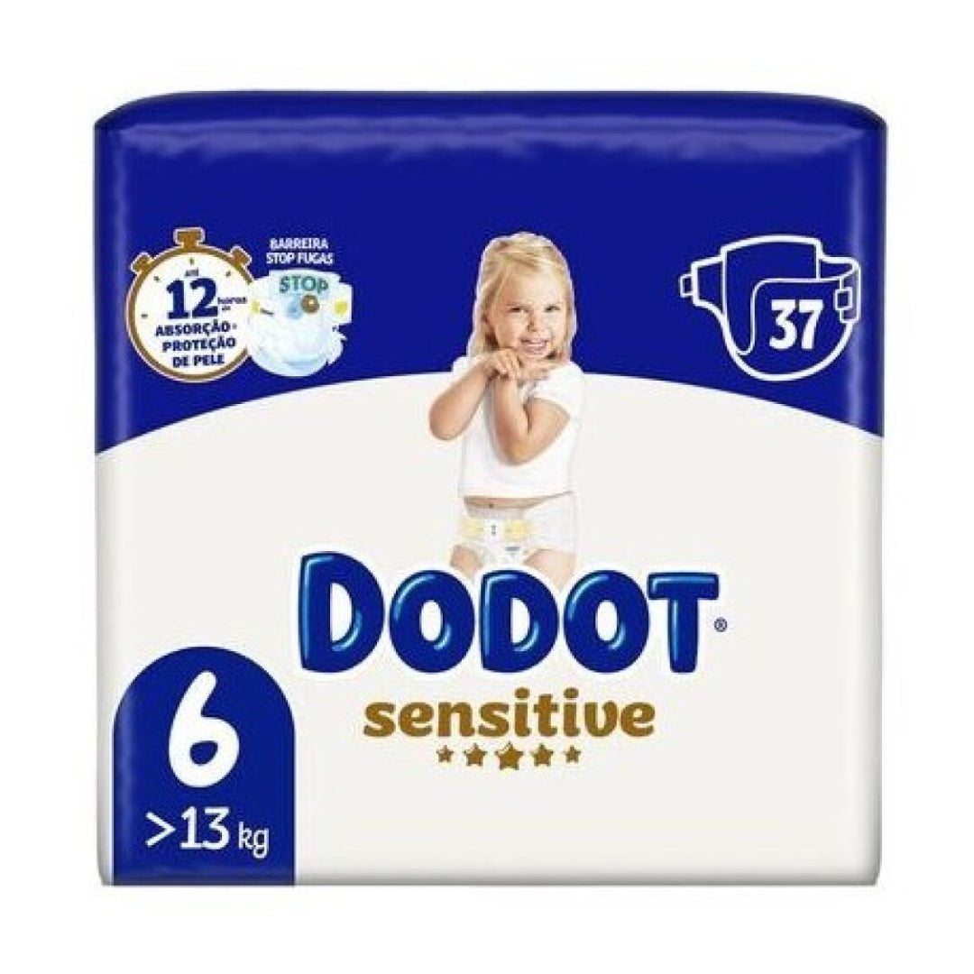 Fraldas Sensitive Dodot T6 +13kg - 37un