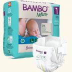 Fraldas ecológicas Bambo Nature T1 22un | 2-4Kg