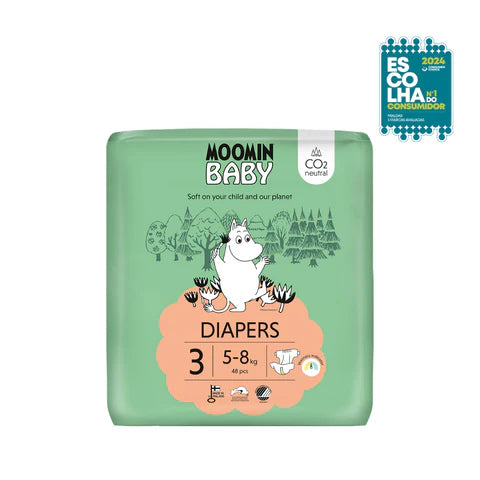 Fraldas de Bebé MOOMIN BABY T3 - 48 un | 5-8Kg