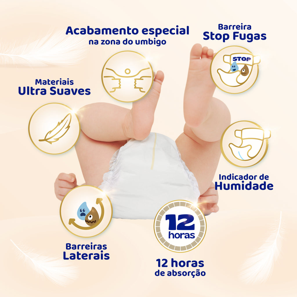 Fraldas Sensitive Dodot T1 2-5kg - 58un